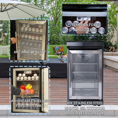 104" 4-Burner 72000 BTU Black Outdoor Kitchen Island Grill with Storage Cabinets & Drawers