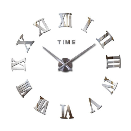 3D Big Acrylic Mirror Wall Clock Quartz Watch Still Life Clocks Frameless Wall Clock 3D Surface Mirror Wall Clock Modern Design Large Mute Wall Watches Stickers for Living Room Bedroom Home Decorations Modern Home Decoration Living Room Stickers