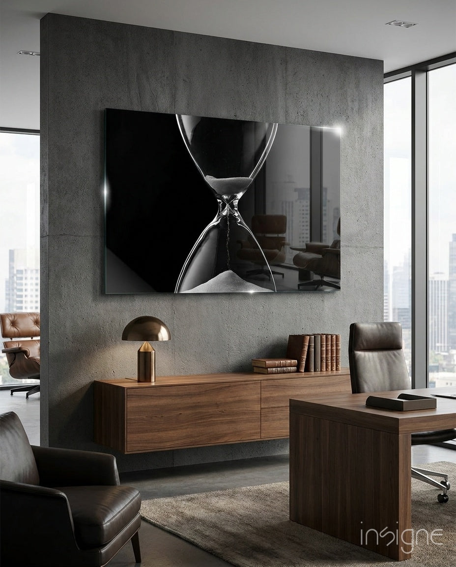 Hourglass Glass Wall Art