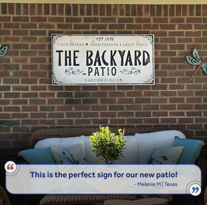 Family Patio Sign