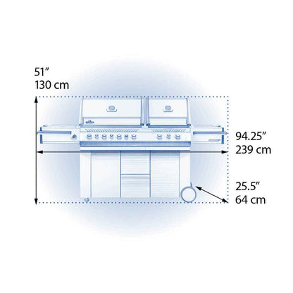 Classic Prestige® PRO 825 RSBI with Power Side Burner, Infrared Rear & Bottom Burners