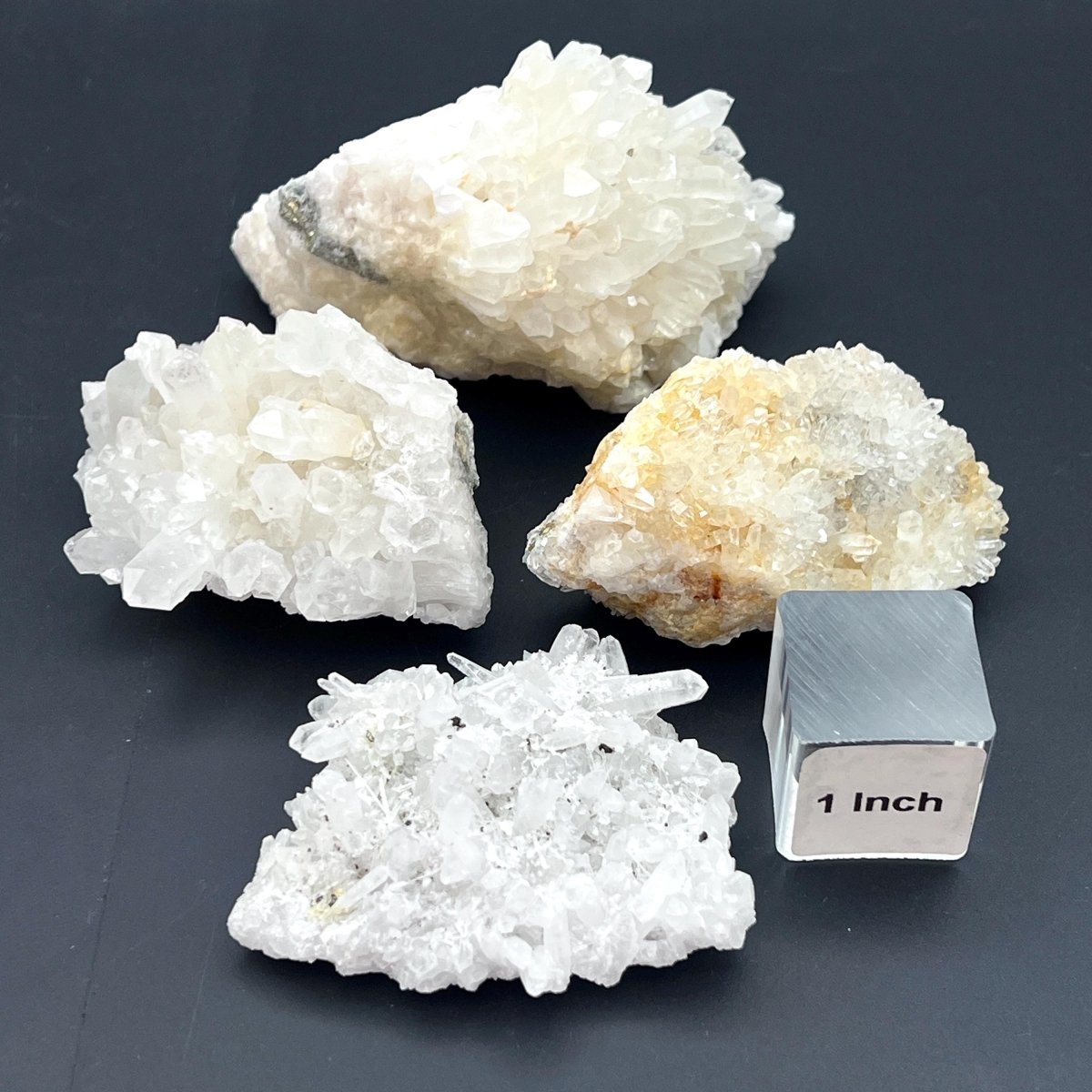Crystal Quartz Raw Clusters On Rock Matrix