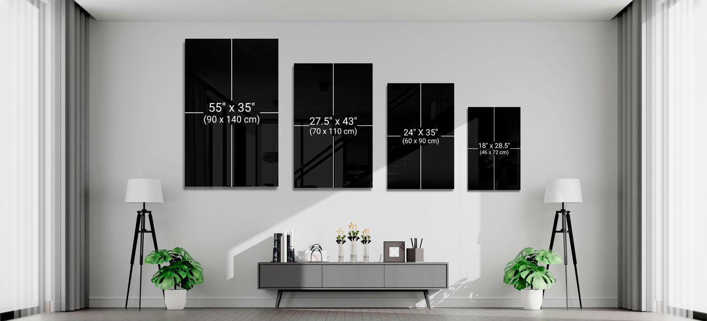 Bitcoin Glass Wall Art || Designer Collection
