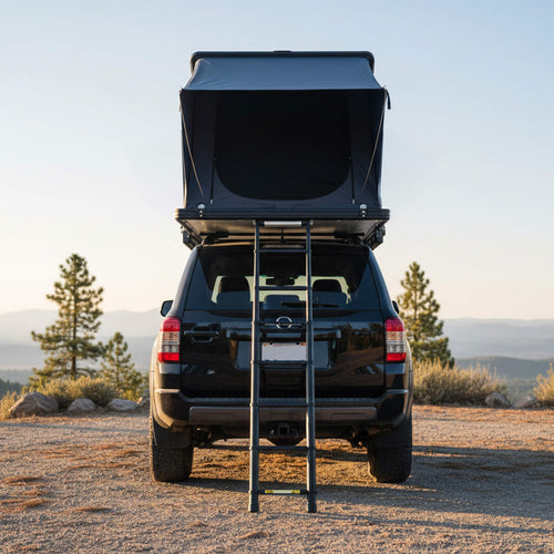 Ridge Heavy-Duty Aluminum Hard-Shell Rooftop Tent With Ladder, LED Lighting, And Memory Foam Mattress (SAK82931)