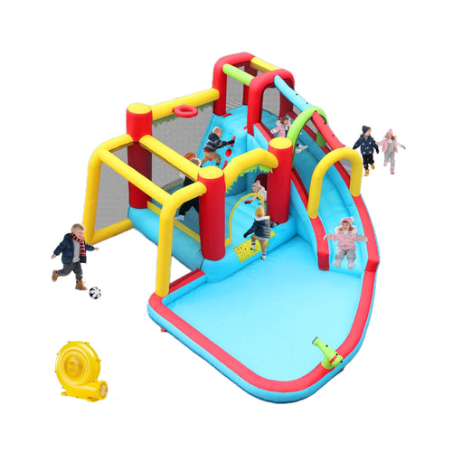 Large 7-In-1 Inflatable Water Slide Bouncer Pool With Climbing Wall (SAK60841)