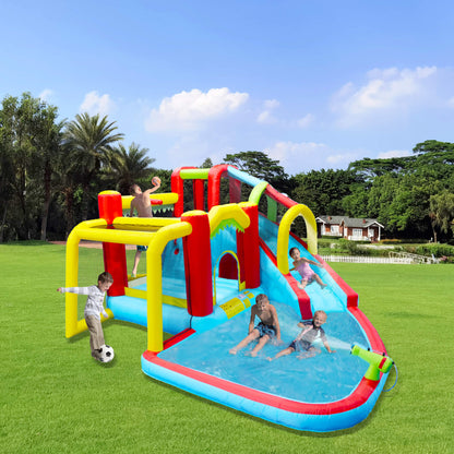 Large 7-In-1 Inflatable Water Slide Bouncer Pool With Climbing Wall (SAK60841)
