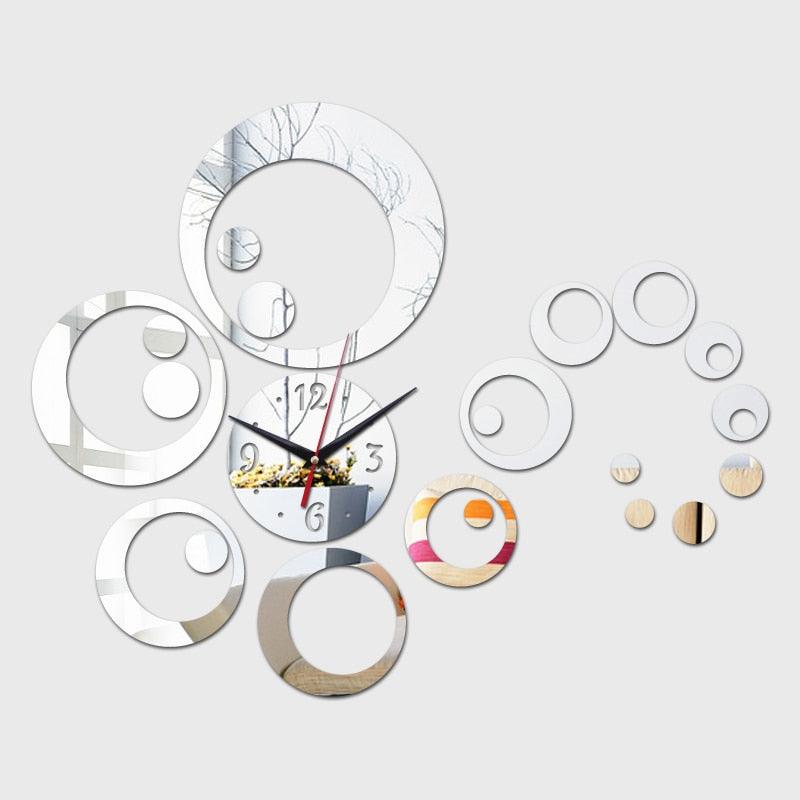 New 3D Acrylic Mirror Home Decoration Wall Clock Acrylic Mute Wall Clock Adjustable Silent Wall Art Clocks Home Decorations for Living Room Bedroom Farmhouse Watch Large Decorative Quartz Living Room Modern Wall sticker