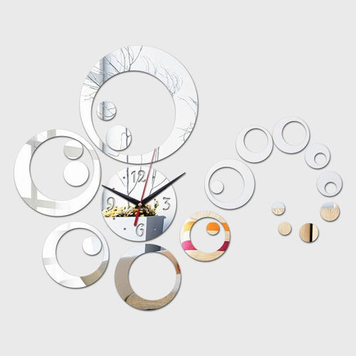 New 3D Acrylic Mirror Home Decoration Wall Clock Acrylic Mute Wall Clock Adjustable Silent Wall Art Clocks Home Decorations for Living Room Bedroom Farmhouse Watch Large Decorative Quartz Living Room Modern Wall sticker