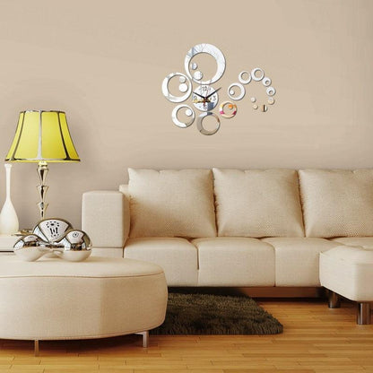 New 3D Acrylic Mirror Home Decoration Wall Clock Acrylic Mute Wall Clock Adjustable Silent Wall Art Clocks Home Decorations for Living Room Bedroom Farmhouse Watch Large Decorative Quartz Living Room Modern Wall sticker