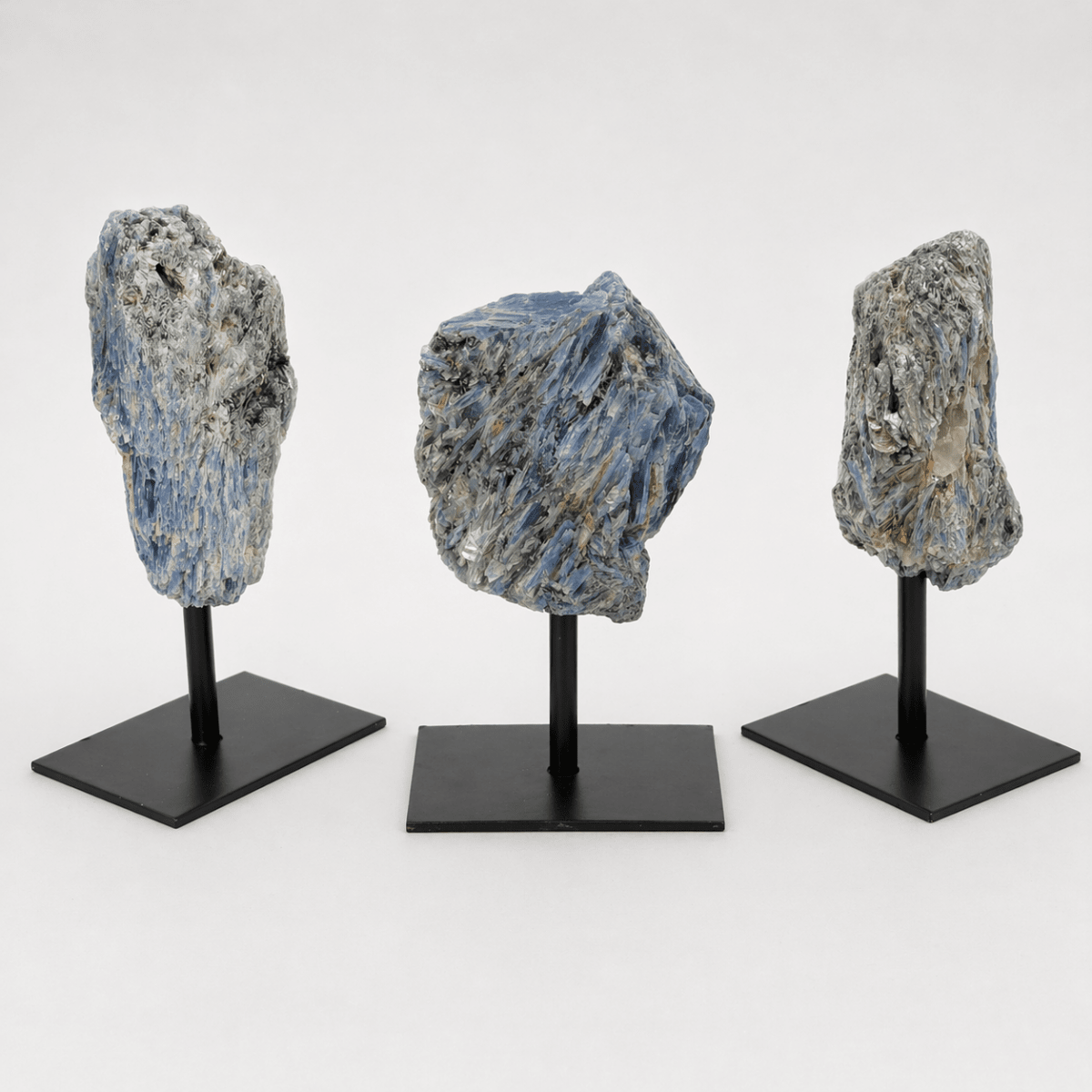 Rough Kyanite on Metal Stand