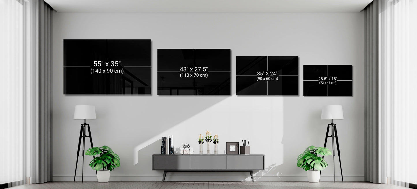 100 Dollars Glass Wall Art